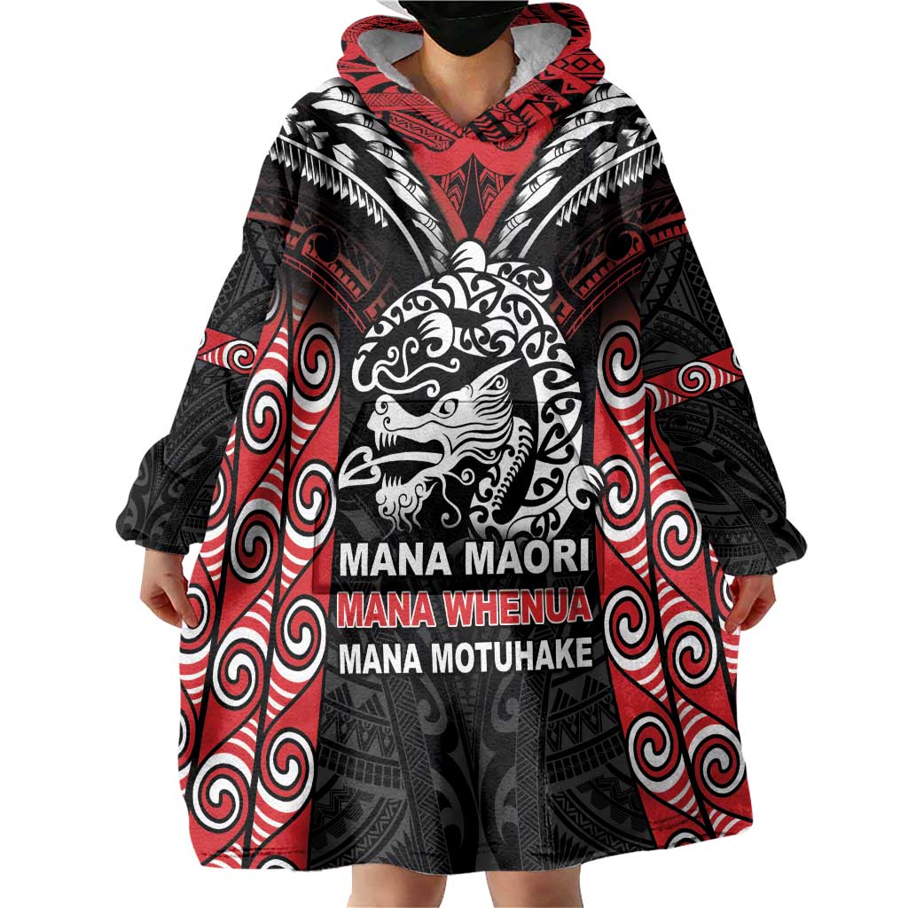 Aotearoa Mana Maori Wearable Blanket Hoodie Toitu Te Tiriti LT05 - Polynesian Pride