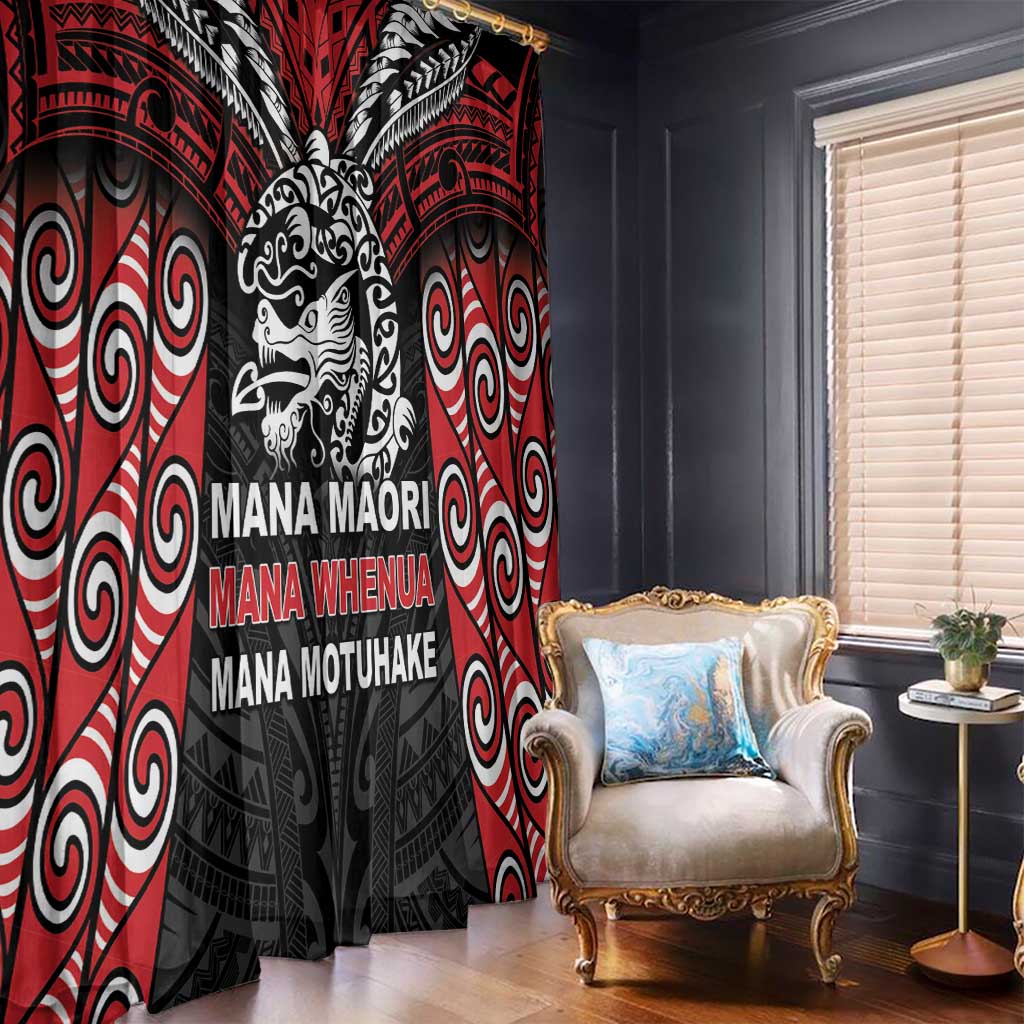 Aotearoa Mana Maori Window Curtain Toitu Te Tiriti LT05 - Polynesian Pride