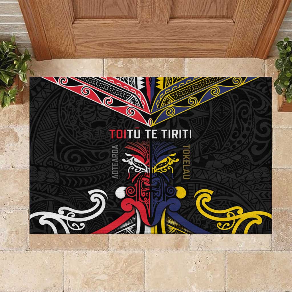 Tokelau And Aotearoa Rubber Doormat Together For Te Tiriti O Waitangi