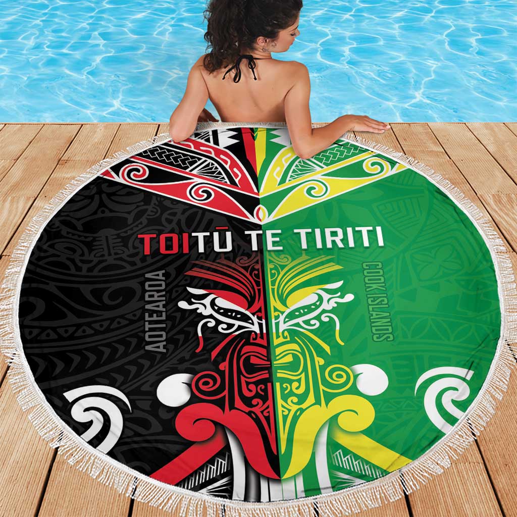 Cook Islands And Aotearoa Beach Blanket Together For Te Tiriti O Waitangi LT05 - Polynesian Pride