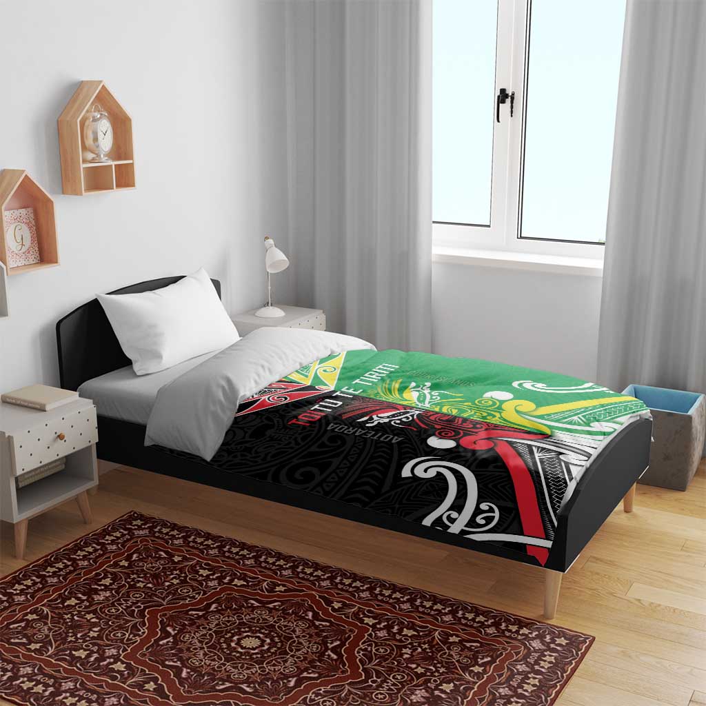 Cook Islands And Aotearoa Bedding Set Together For Te Tiriti O Waitangi