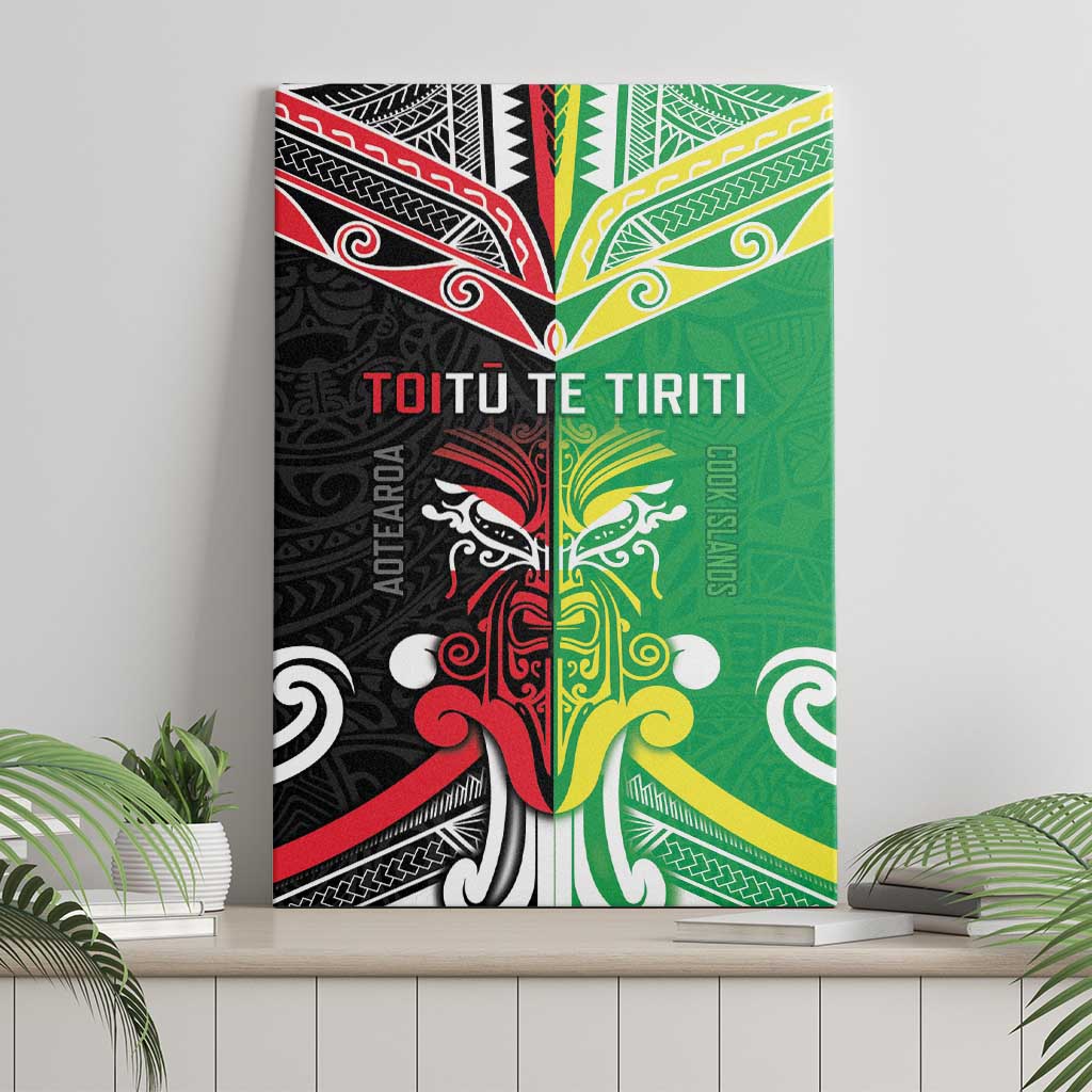 Cook Islands And Aotearoa Canvas Wall Art Together For Te Tiriti O Waitangi LT05 - Polynesian Pride