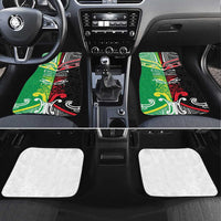 Cook Islands And Aotearoa Car Mats Together For Te Tiriti O Waitangi LT05 Set 4pcs Black - Polynesian Pride