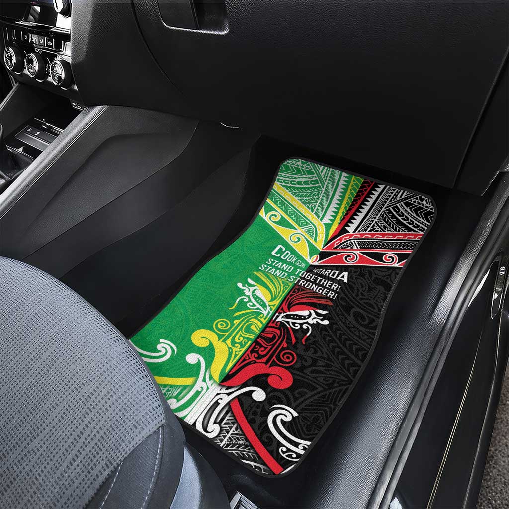 Cook Islands And Aotearoa Car Mats Together For Te Tiriti O Waitangi LT05 - Polynesian Pride