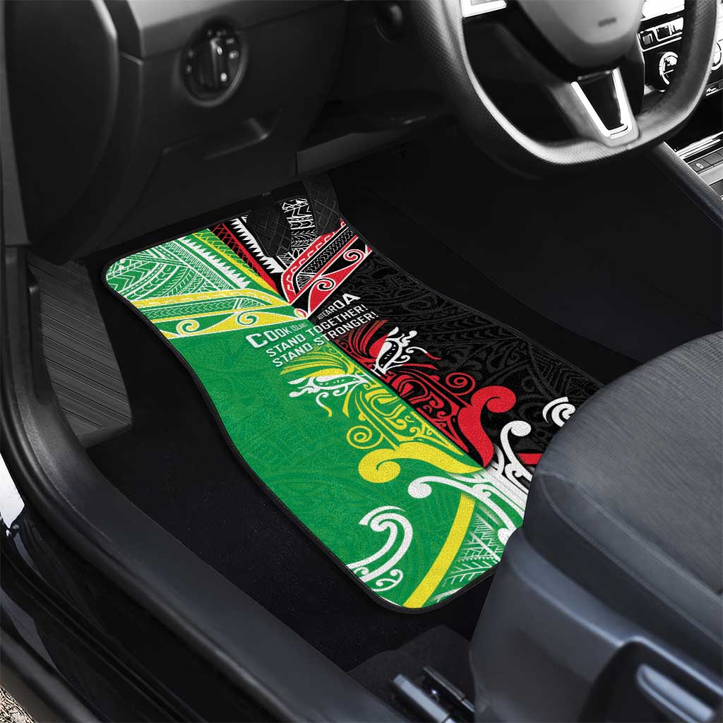 Cook Islands And Aotearoa Car Mats Together For Te Tiriti O Waitangi LT05 - Polynesian Pride