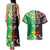 Cook Islands And Aotearoa Couples Matching Tank Maxi Dress and Hawaiian Shirt Together For Te Tiriti O Waitangi