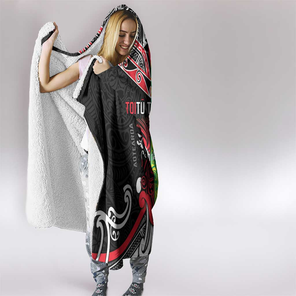 Cook Islands And Aotearoa Hooded Blanket Together For Te Tiriti O Waitangi LT05 - Polynesian Pride