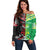 Cook Islands And Aotearoa Off Shoulder Sweater Together For Te Tiriti O Waitangi