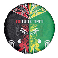 Cook Islands And Aotearoa Spare Tire Cover Together For Te Tiriti O Waitangi LT05 - Polynesian Pride
