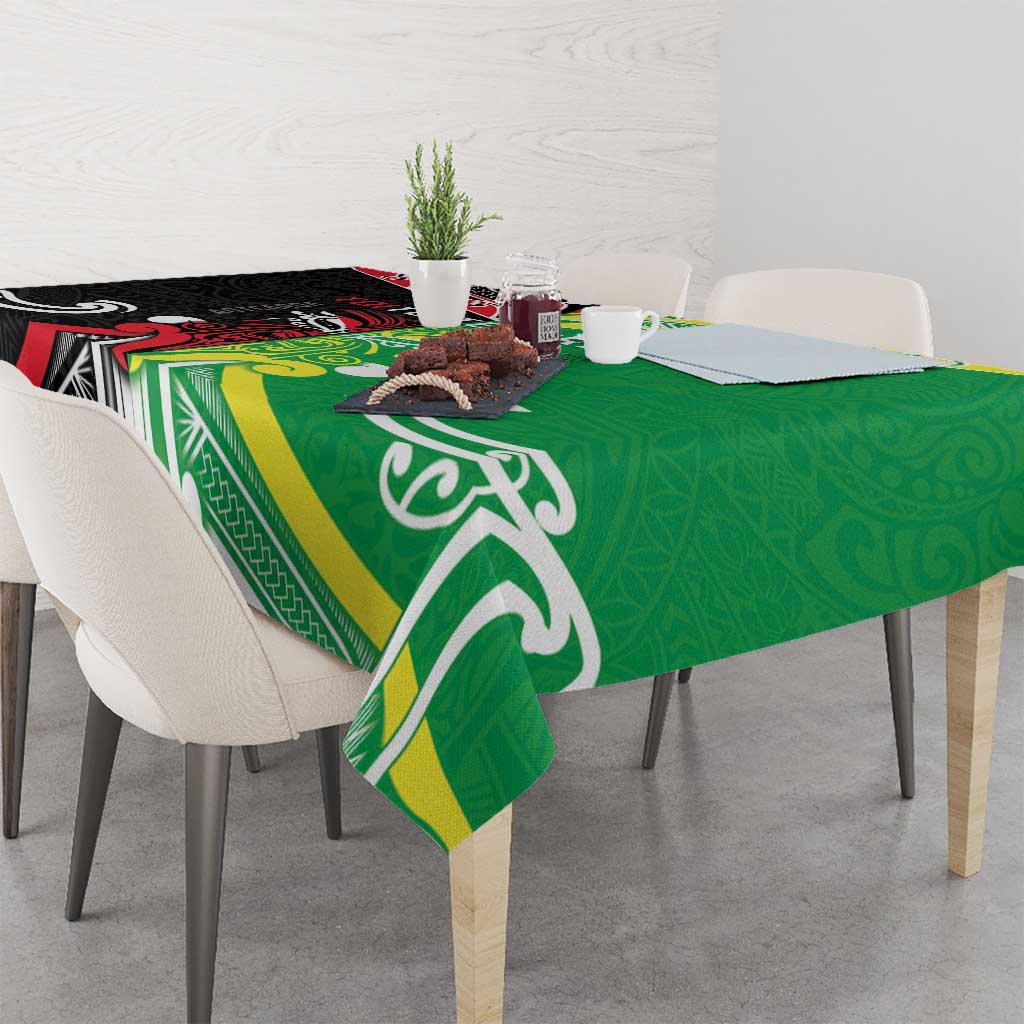 Cook Islands And Aotearoa Tablecloth Together For Te Tiriti O Waitangi LT05 - Polynesian Pride