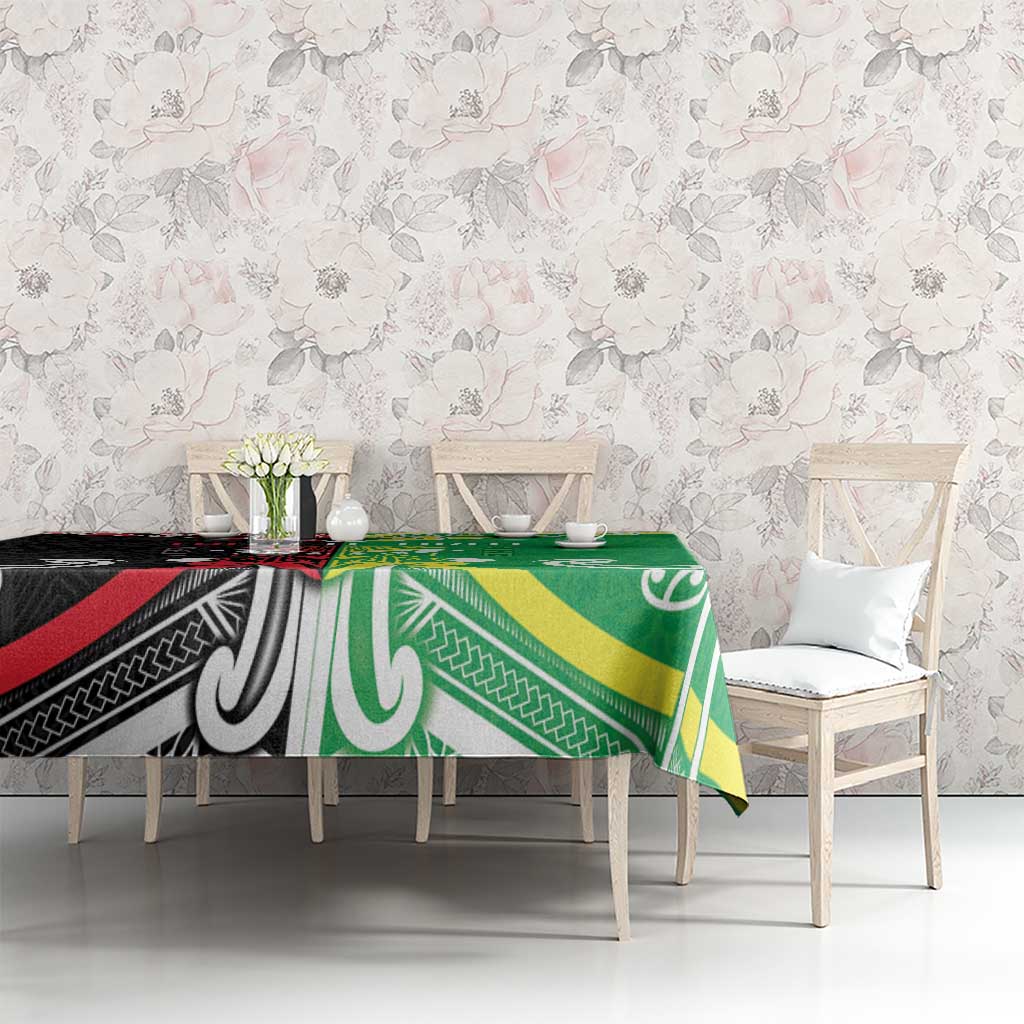 Cook Islands And Aotearoa Tablecloth Together For Te Tiriti O Waitangi LT05 - Polynesian Pride