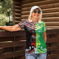 Cook Islands And Aotearoa Women Polo Shirt Together For Te Tiriti O Waitangi