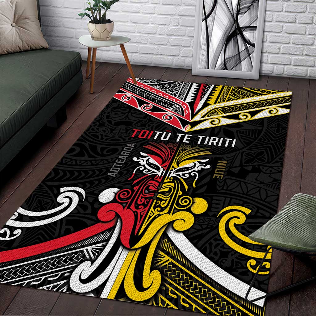 Niue And Aotearoa Area Rug Together For Te Tiriti O Waitangi