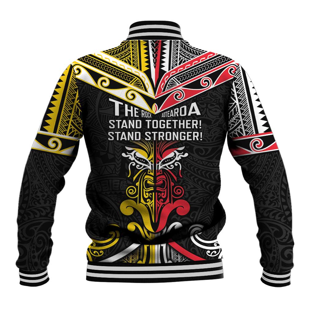 Niue And Aotearoa Baseball Jacket Together For Te Tiriti O Waitangi LT05 - Polynesian Pride