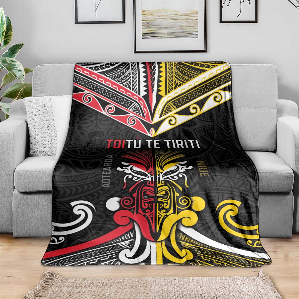 Niue And Aotearoa Blanket Together For Te Tiriti O Waitangi LT05 - Polynesian Pride