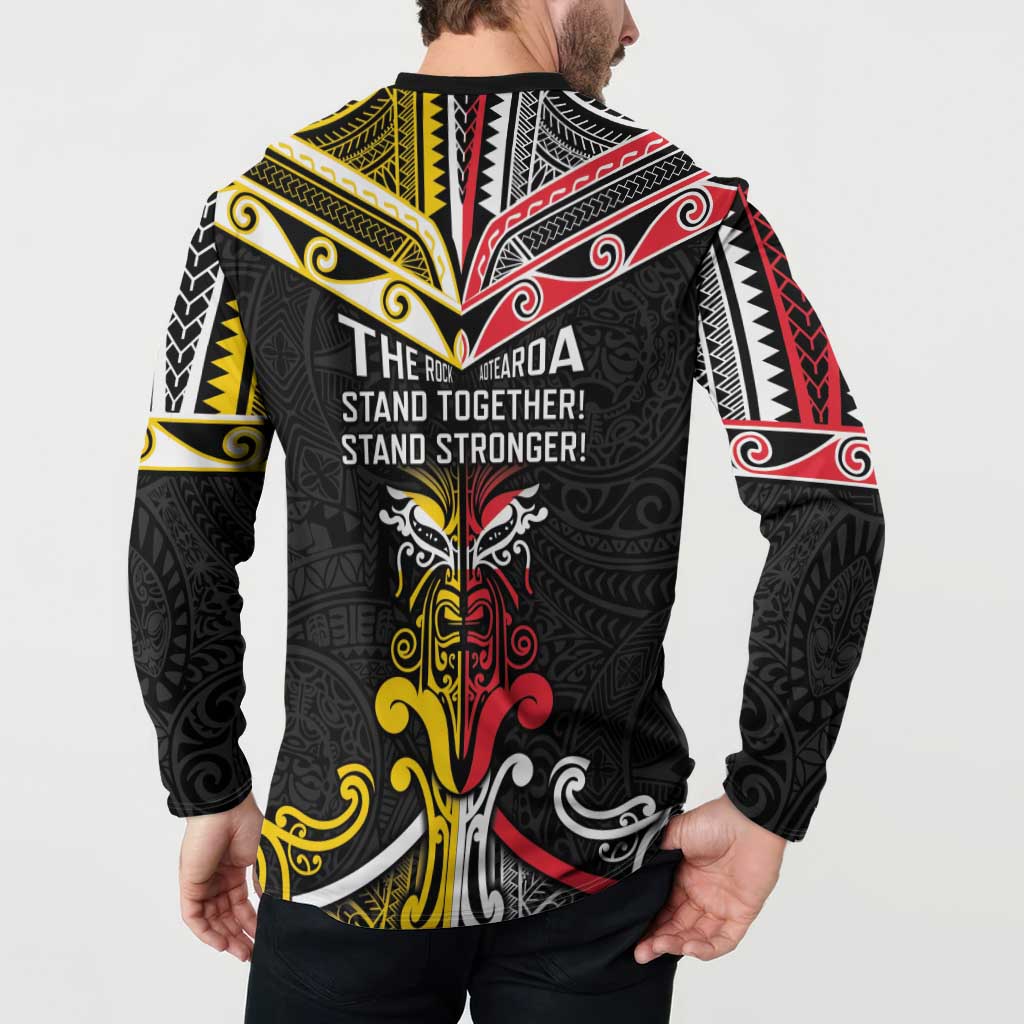 Niue And Aotearoa Button Sweatshirt Together For Te Tiriti O Waitangi LT05 - Polynesian Pride