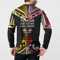 Niue And Aotearoa Button Sweatshirt Together For Te Tiriti O Waitangi LT05 - Polynesian Pride