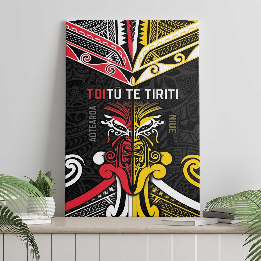 Niue And Aotearoa Canvas Wall Art Together For Te Tiriti O Waitangi LT05 - Polynesian Pride