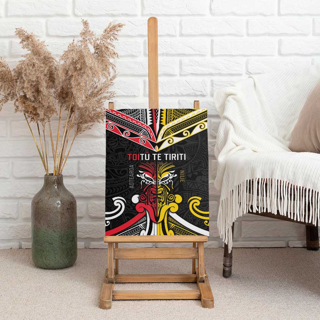 Niue And Aotearoa Canvas Wall Art Together For Te Tiriti O Waitangi LT05 - Polynesian Pride