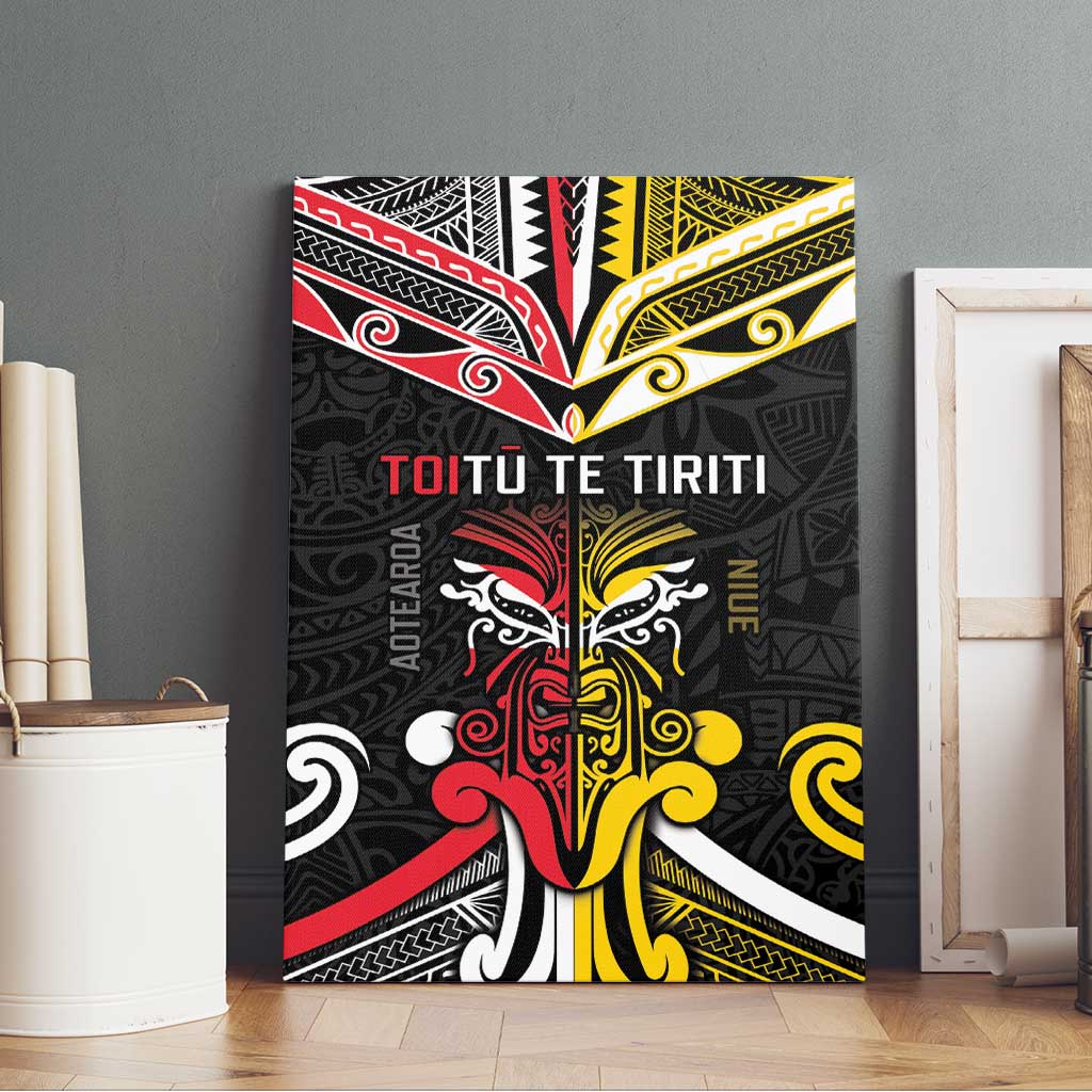 Niue And Aotearoa Canvas Wall Art Together For Te Tiriti O Waitangi LT05 - Polynesian Pride