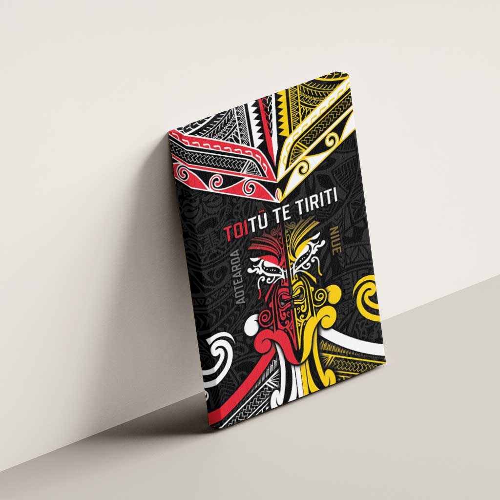 Niue And Aotearoa Canvas Wall Art Together For Te Tiriti O Waitangi LT05 - Polynesian Pride