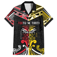Niue And Aotearoa Hawaiian Shirt Together For Te Tiriti O Waitangi LT05 Black - Polynesian Pride