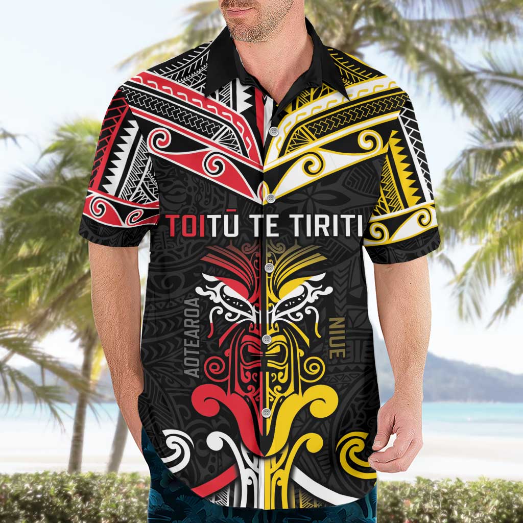 Niue And Aotearoa Hawaiian Shirt Together For Te Tiriti O Waitangi LT05 - Polynesian Pride