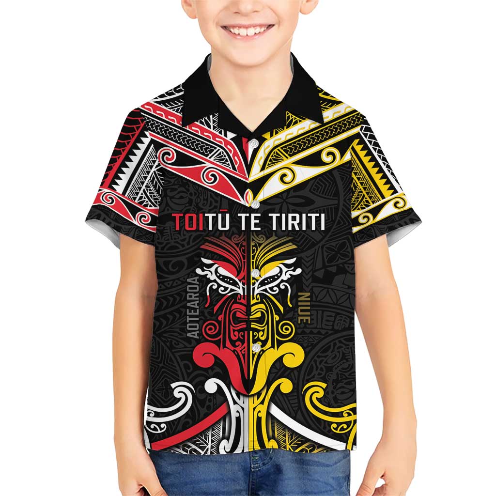 Niue And Aotearoa Hawaiian Shirt Together For Te Tiriti O Waitangi LT05 - Polynesian Pride