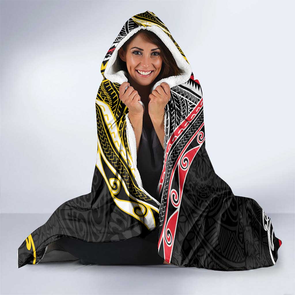 Niue And Aotearoa Hooded Blanket Together For Te Tiriti O Waitangi LT05 - Polynesian Pride
