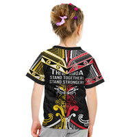 Niue And Aotearoa Kid T Shirt Together For Te Tiriti O Waitangi LT05 - Polynesian Pride