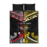 Niue And Aotearoa Quilt Bed Set Together For Te Tiriti O Waitangi LT05 - Polynesian Pride