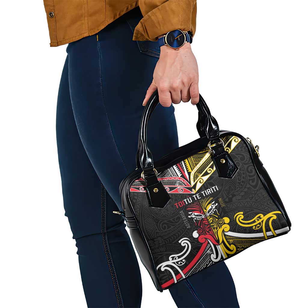Niue And Aotearoa Shoulder Handbag Together For Te Tiriti O Waitangi