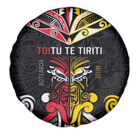 Niue And Aotearoa Spare Tire Cover Together For Te Tiriti O Waitangi LT05 - Polynesian Pride
