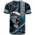 Hawaii Ikaika Warrior Helmet T Shirt Blue Tribal Tattoo