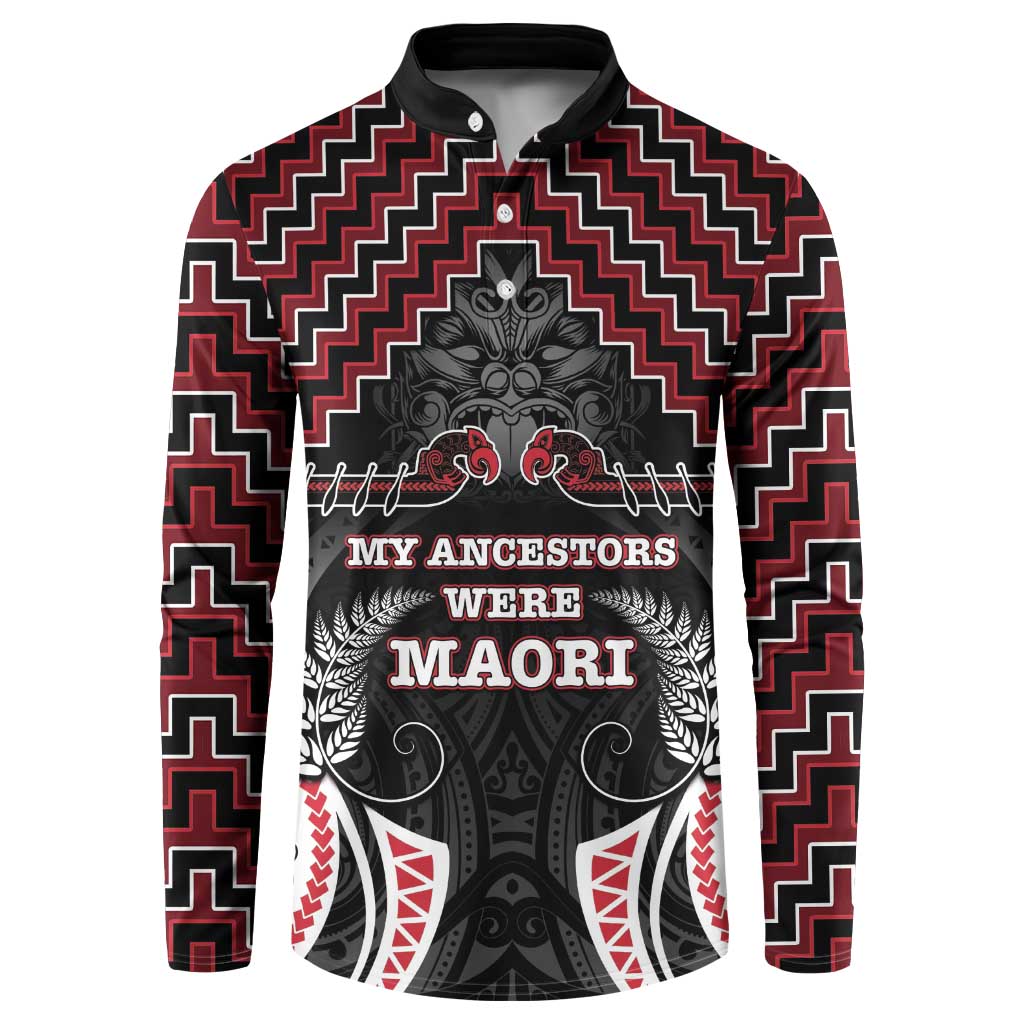 Aotearoa Button Sweatshirt Proud To Be Maori LT05 Red - Polynesian Pride
