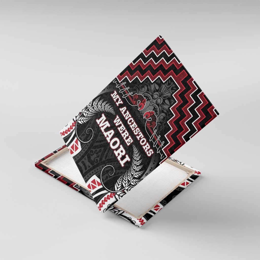 Aotearoa Canvas Wall Art Proud To Be Maori LT05 With Frame Red - Polynesian Pride