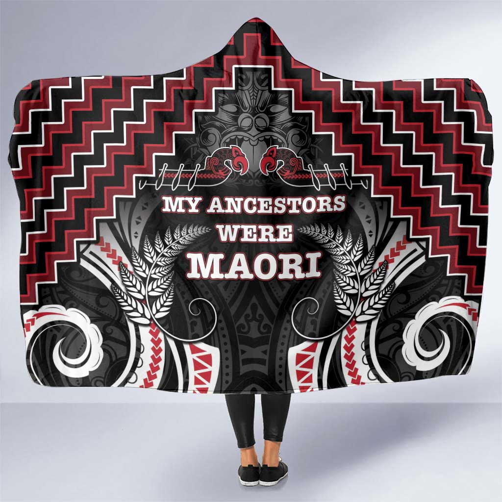 Aotearoa Hooded Blanket Proud To Be Maori LT05 One Size Red - Polynesian Pride