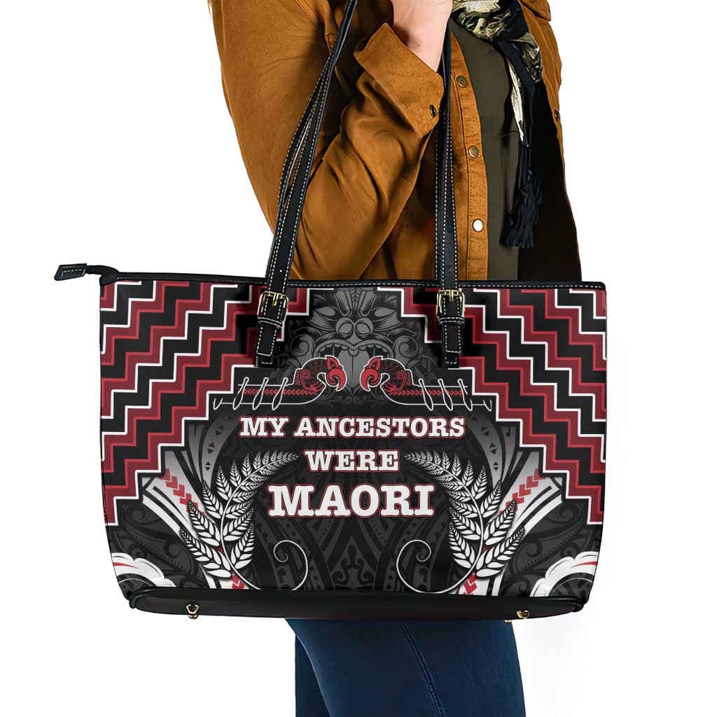 Aotearoa Leather Tote Bag Proud To Be Maori LT05 - Polynesian Pride