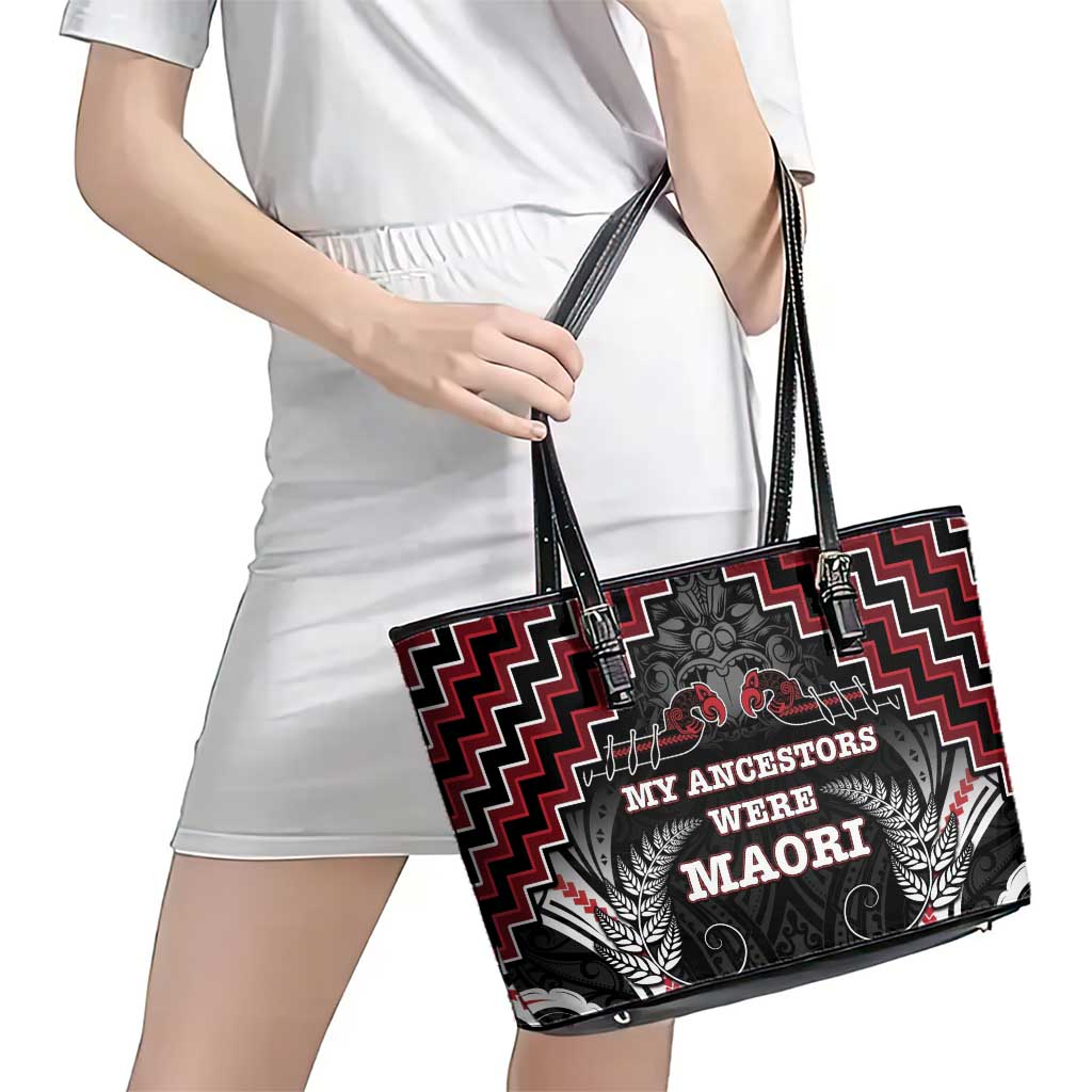 Aotearoa Leather Tote Bag Proud To Be Maori LT05 - Polynesian Pride