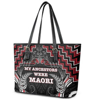 Aotearoa Leather Tote Bag Proud To Be Maori LT05 - Polynesian Pride