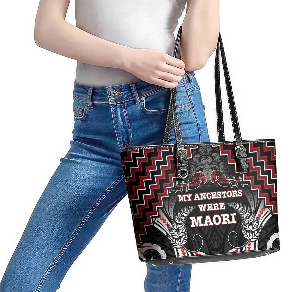 Aotearoa Leather Tote Bag Proud To Be Maori LT05 - Polynesian Pride