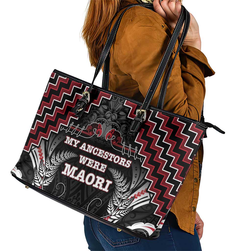 Aotearoa Leather Tote Bag Proud To Be Maori LT05 - Polynesian Pride