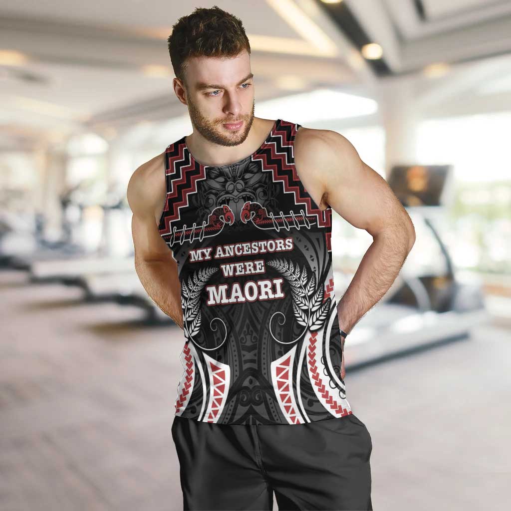 Aotearoa Men Tank Top Proud To Be Maori LT05 Red - Polynesian Pride