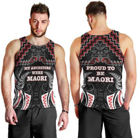 Aotearoa Men Tank Top Proud To Be Maori LT05 - Polynesian Pride