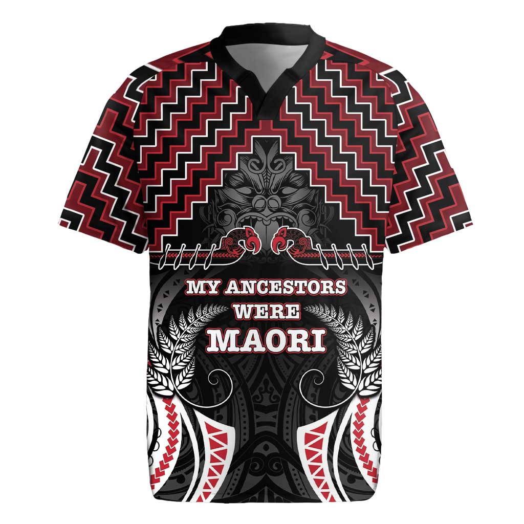 Aotearoa Rugby Jersey Proud To Be Maori LT05 Red - Polynesian Pride