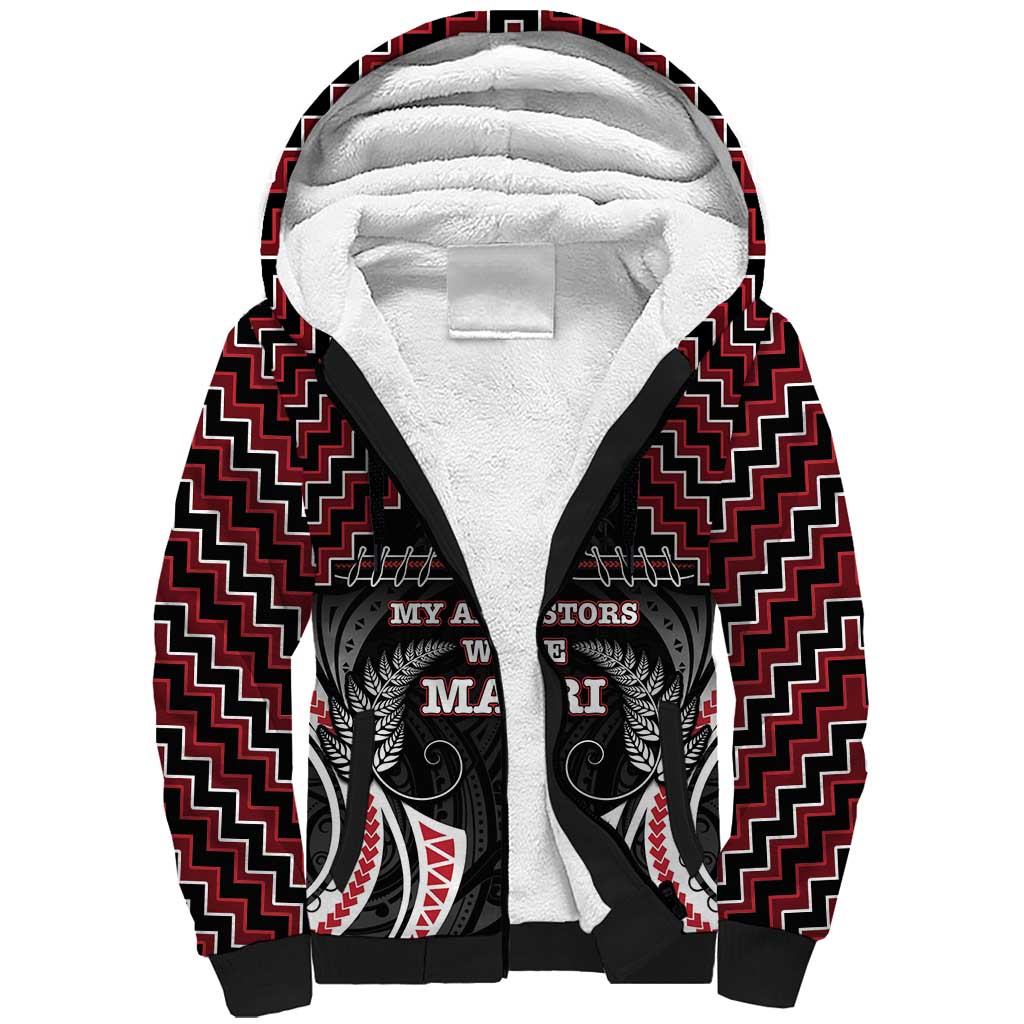 Aotearoa Sherpa Hoodie Proud To Be Maori LT05 Unisex Red - Polynesian Pride