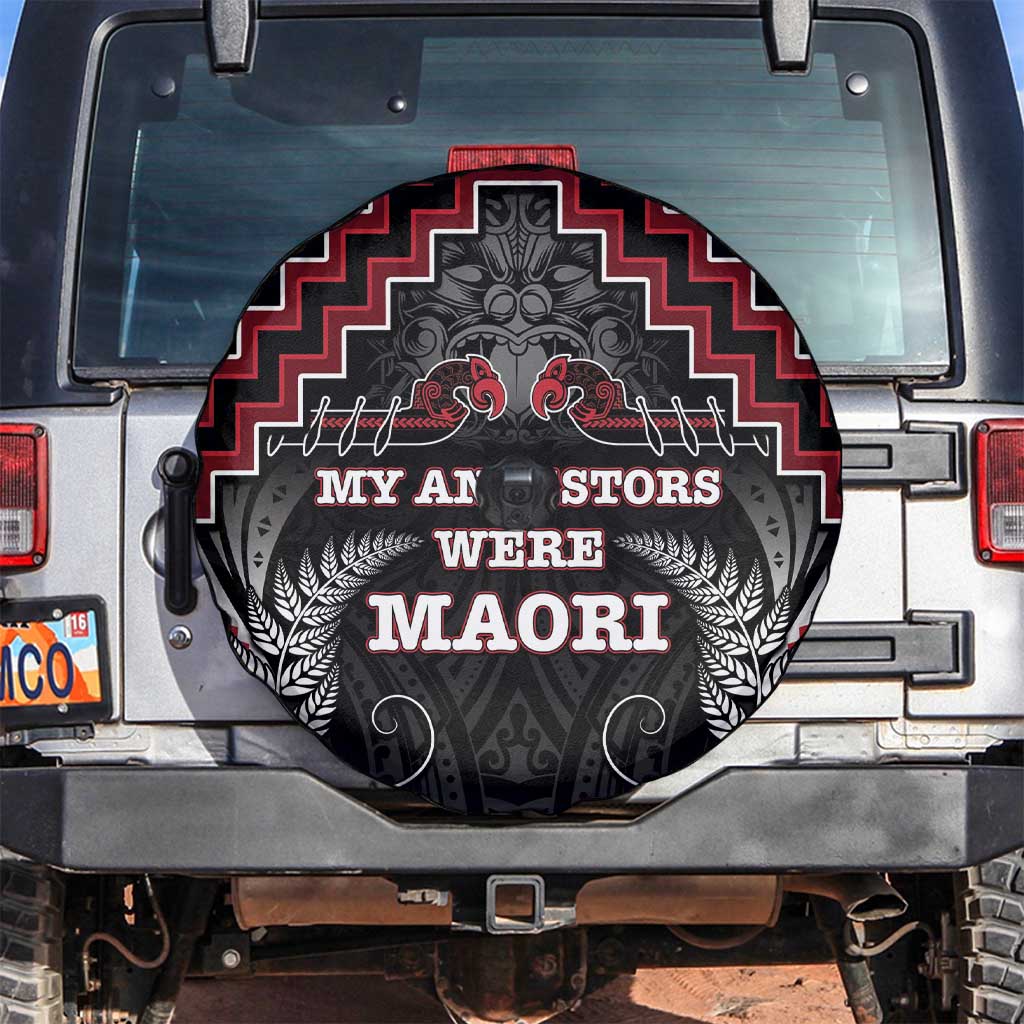 Aotearoa Spare Tire Cover Proud To Be Maori LT05 Red - Polynesian Pride