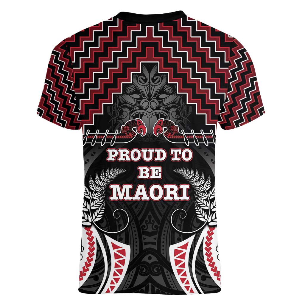 Aotearoa Women V-Neck T-Shirt Proud To Be Maori LT05 - Polynesian Pride