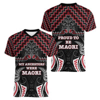 Aotearoa Women V-Neck T-Shirt Proud To Be Maori LT05 - Polynesian Pride