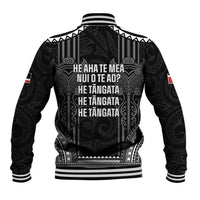 Aotearoa Toitu Te Tiriti Baseball Jacket No Kiwi Without Iwi LT05 - Polynesian Pride